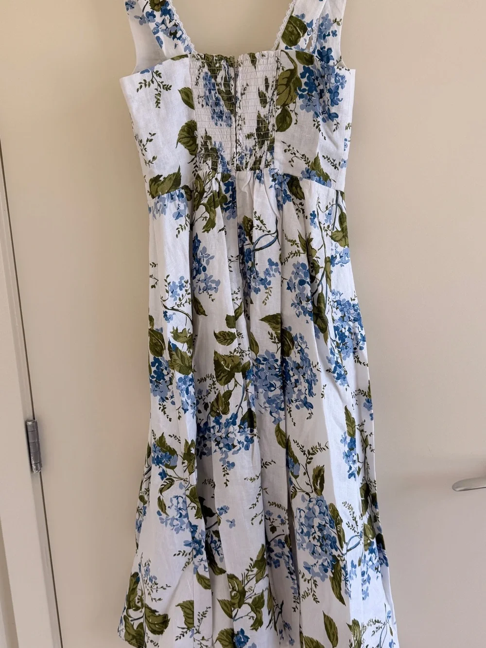 Reformation Tagliatelle Linen Midi Dress In Floral Print Size 4 - Picture 9 of 10